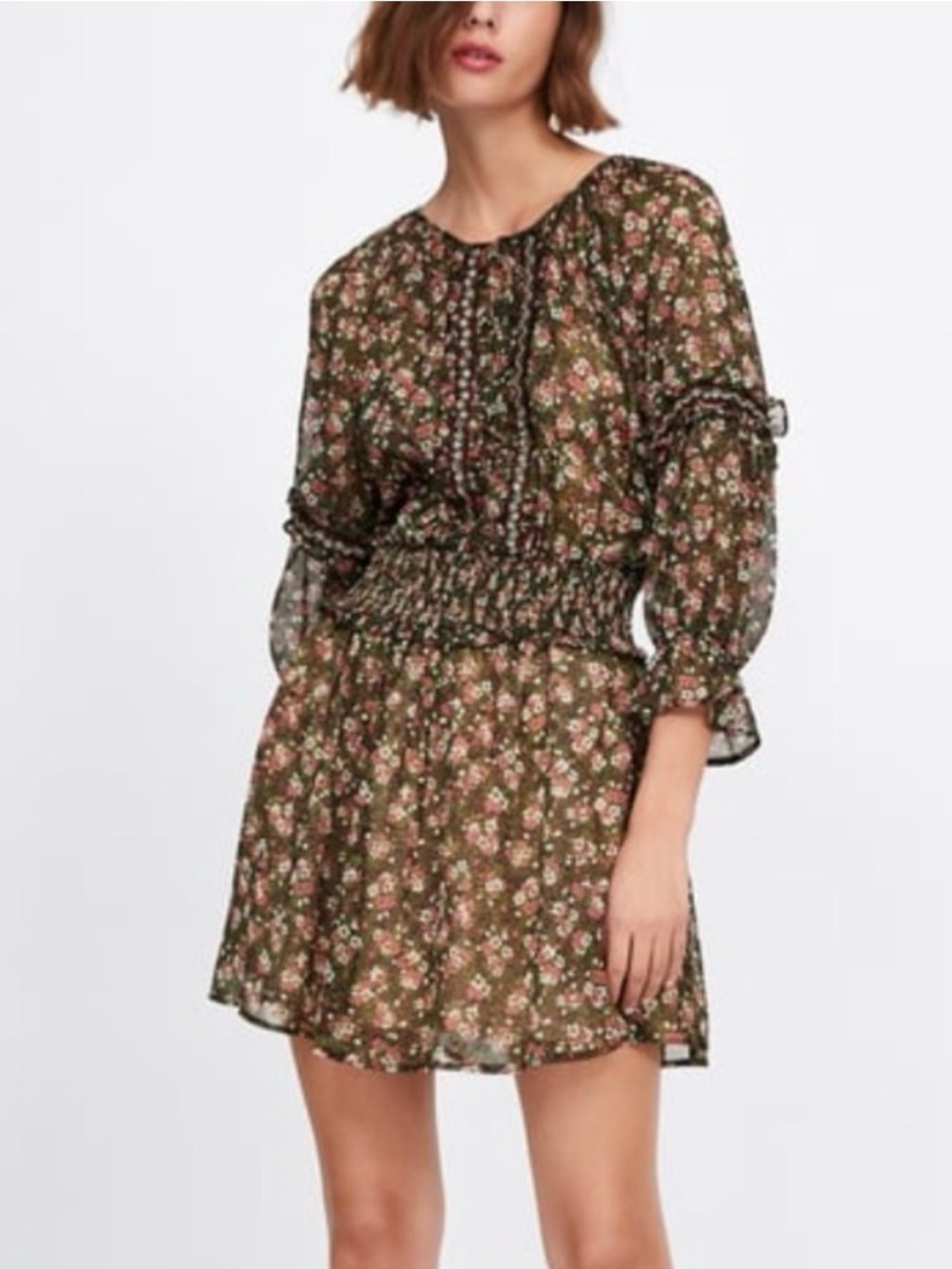Zara Floral Beaded Dress